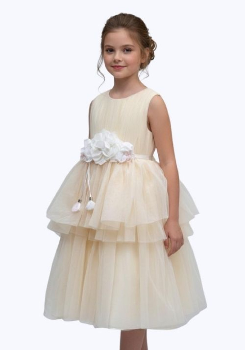 Layered Flower Girl Dress