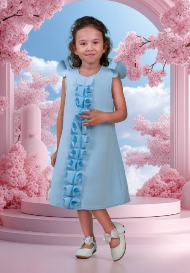 Blue Ruffle Dress