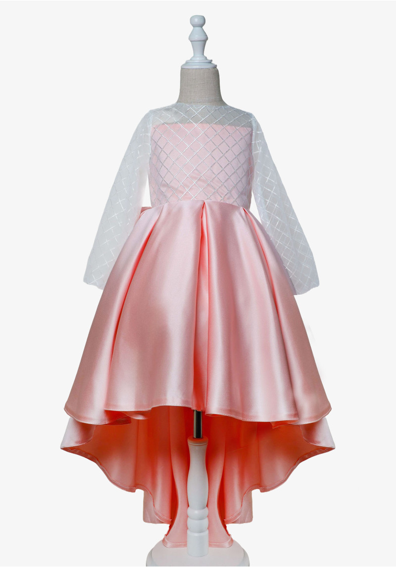 Peach Satin Gown