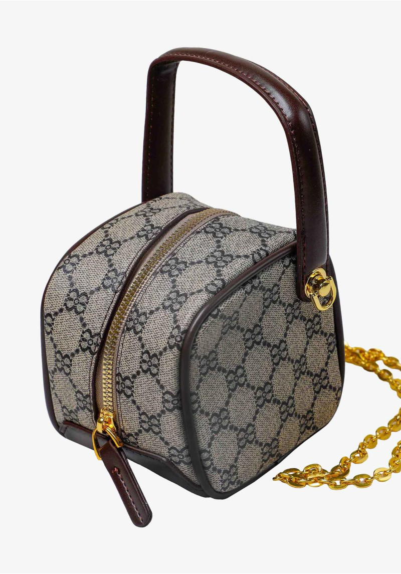 Printed Top Handle Bag