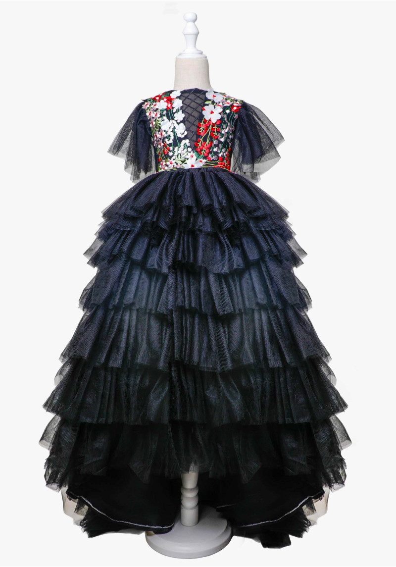 Black Floral Gown