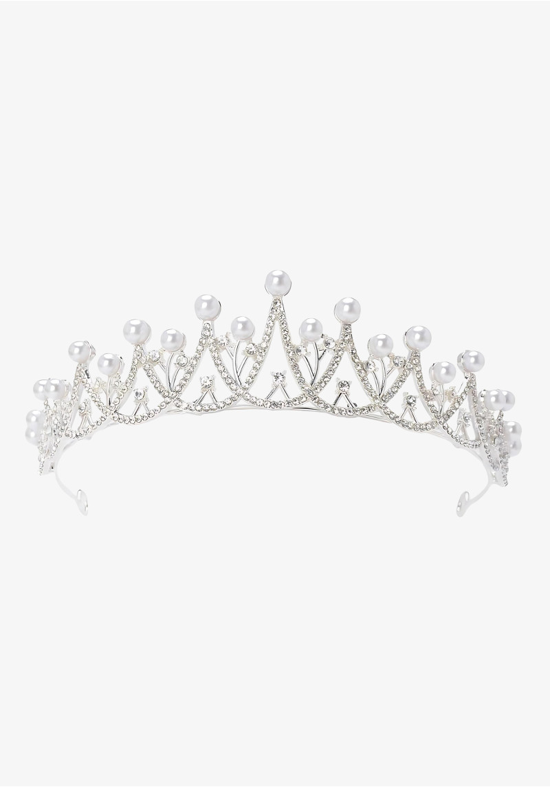 Tiara Headband with Pearls and Crystals