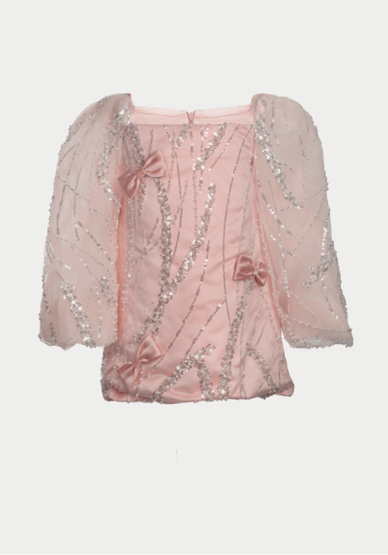 Puff  L-sleeve Dress
